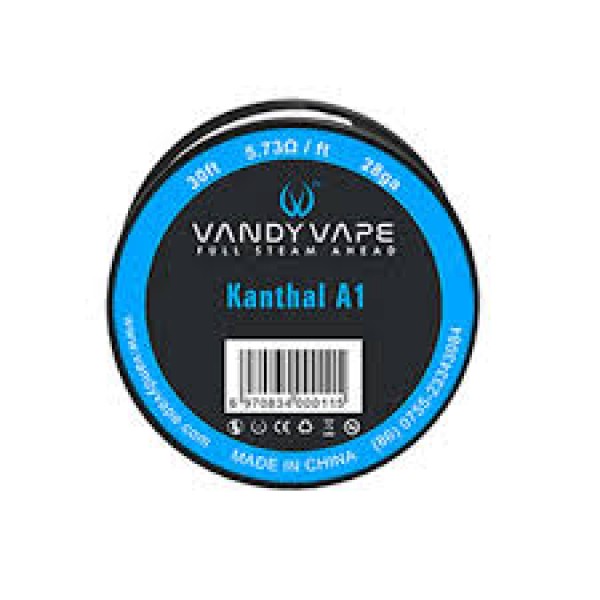 Vandyvape Kanthal A1 28ga 5.73Ω/ft 30ft