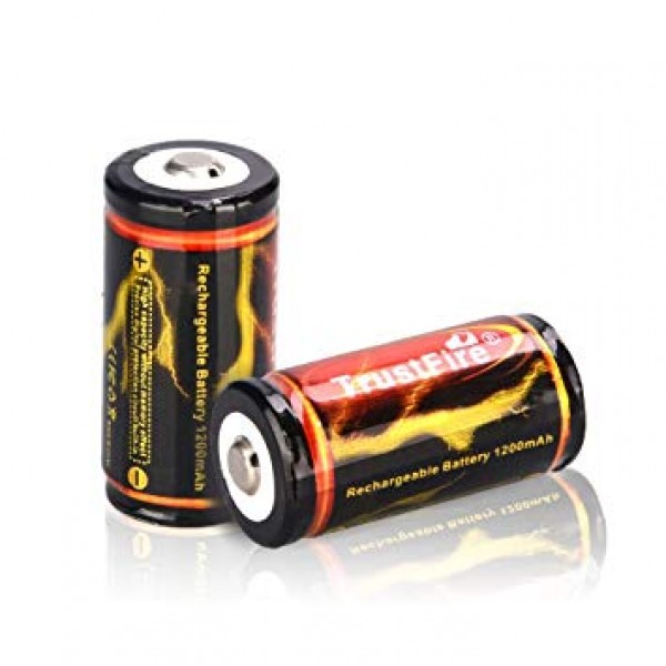 TRUSTFIRE 18350 3.7V 1200MAH Rechargeable Lithium Batteries with Protection.